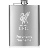 Personalised Liverpool FC Crest Hip Flask