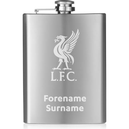 Personalised Liverpool FC Crest Hip Flask