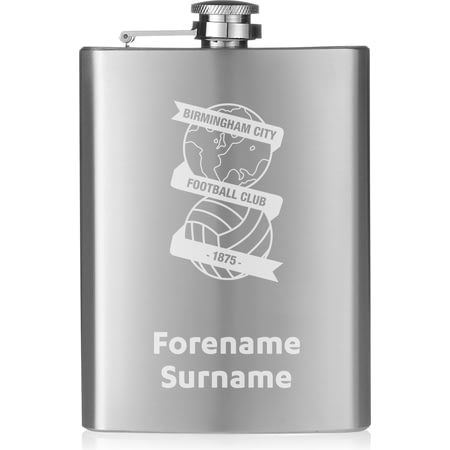 Personalised Birmingham City FC Crest Hip Flask