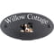 Personalised Miniature American Shepherd Dog Motif Oval Slate House Sign Plaque 25x13cm
