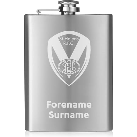 Personalised St Helens Crest Hip Flask