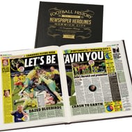 Personalised Norwich City Newspaper History Book - A3 Leather Cover