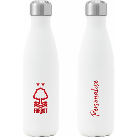 Personalised Nottingham Forest FC Crest Insulated Water Bottle - White