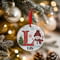 Personalised Snowman Initial A Ceramic Christmas Tree Decoration - 7cm