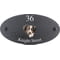 Personalised Australian Shepherd Dog Motif Oval Slate House Sign Plaque 25x13cm