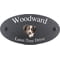 Personalised Australian Shepherd Dog Motif Oval Slate House Sign Plaque 25x13cm