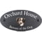 Personalised Australian Shepherd Dog Motif Oval Slate House Sign Plaque 25x13cm