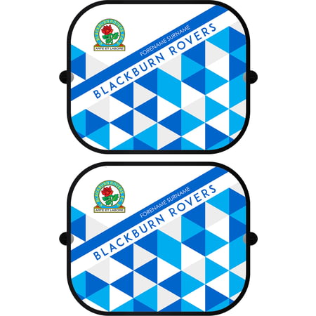 Personalised Blackburn Rovers FC Patterned Pair of Car Side Window Sunshades