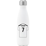 Personalised Derby County Shirt Insulated Water Bottle - 500ml - White