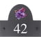 Personalised Lilac Flower Motif Slate House Name or Number Plaque/Sign - 25x20cm
