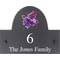 Personalised Lilac Flower Motif Slate House Name or Number Plaque/Sign - 25x20cm