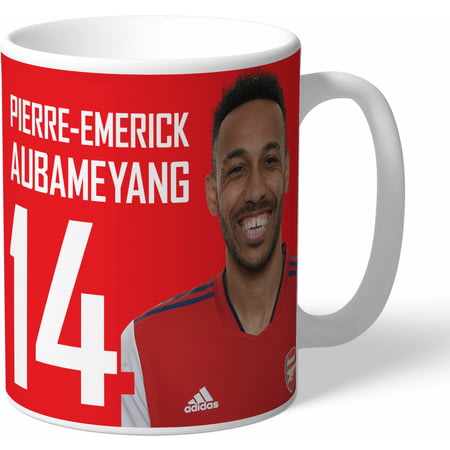 Personalised Arsenal FC Aubameyang Autograph Player Photo Mug