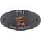 Personalised Boxer Dog Motif Oval Slate House Sign Plaque 25x13cm
