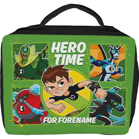 Personalised Ben 10 Hero Time Insulated Lunch Bag - Black