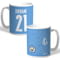 Personalised Manchester City FC Premier League Champions 2021 Back Of Shirt Mug