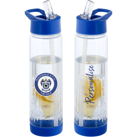 Personalised Rochdale AFC Crest Fruit Infuser Sports Water Bottle - 740ml