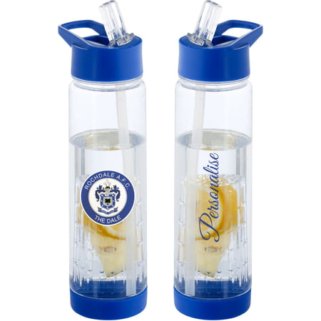 Personalised Rochdale AFC Crest Fruit Infuser Sports Water Bottle - 740ml