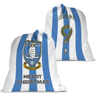 Personalised Sheffield Wednesday FC FC Back Of Shirt Large Fabric Christmas Santa Sack