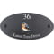 Personalised Chaffinch Bird Motif Oval Slate House Sign Plaque 25x13cm