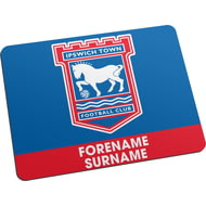 Personalised Ipswich Town FC Bold Crest Mouse Mat