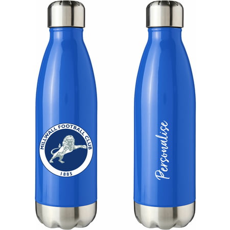 Personalised Millwall FC Crest Blue Insulated Water Bottle