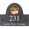 Personalised Vegetables Basket Dog Motif Slate House Name Or Number Plaque/Sign - 25x20cm