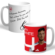 Personalised Arsenal FC Ben White Autograph Player Photo 11oz Ceramic Mug