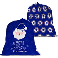 Personalised Chelsea FC Merry Christmas Large Fabric Santa Sack