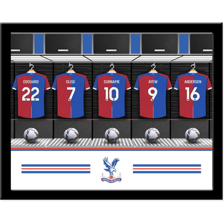 Personalised Crystal Palace FC Dressing Room Shirts Framed Print