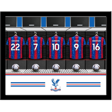 Personalised Crystal Palace FC Dressing Room Shirts Framed Print