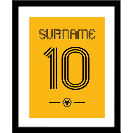 Personalised Wolves FC Retro Shirt Framed Print