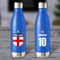 Personalised England World Cup Blue Insulated Water Bottle