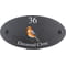 Personalised Finch Bird Motif Oval Slate House Sign Plaque 25x13cm