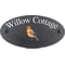 Personalised Finch Bird Motif Oval Slate House Sign Plaque 25x13cm