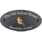 Personalised Finch Bird Motif Oval Slate House Sign Plaque 25x13cm