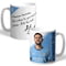 Personalised Manchester City FC Bernardo Silva Autograph Player Photo 11oz Ceramic Mug