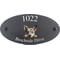 Personalised Australian Cattle Dog Motif Oval Slate House Sign Plaque 25x13cm