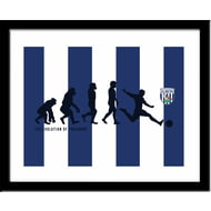 Personalised West Bromwich Albion Evolution Framed Print
