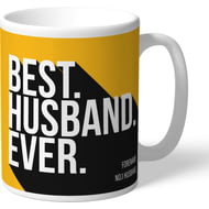 Personalised Wolves FC Best Husband Ever Mug
