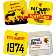 Personalised Watford FC Coasters
