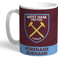 Personalised West Ham United FC Bold Crest Mug