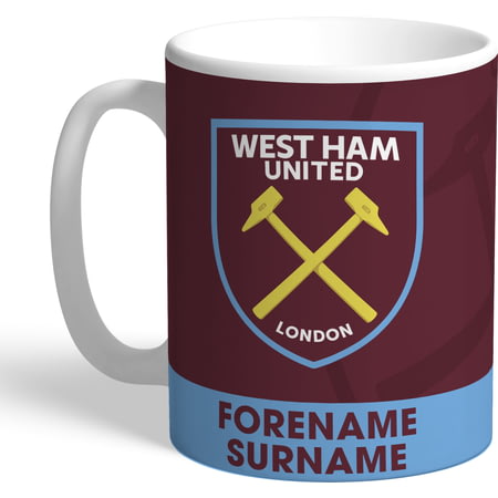 Personalised West Ham United Crest Badge 11oz Ceramic Mug