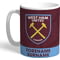 Personalised West Ham United Crest Badge 11oz Ceramic Mug