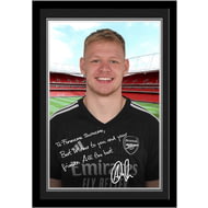 Personalised Arsenal FC Aaron Ramsdale Autograph A4 Framed Player Photo