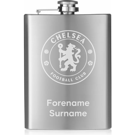 Personalised Chelsea FC Crest Hip Flask