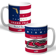 Personalised Grand Prix USA Miami Florida Racing Mug