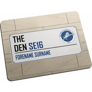 Personalised Millwall FC Street Sign Mouse Mat