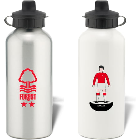 Personalised Nottingham Forest FC Player Figure Aluminium Sports Water Bottle