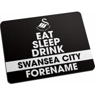 Personalised Swansea City AFC Eat Sleep Drink Mouse Mat