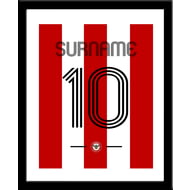 Personalised Brentford Retro Shirt Framed Print